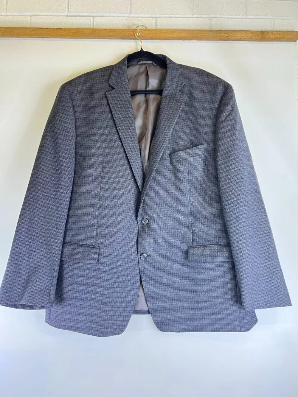 Lauren Ralph Lauren Men’s Wool Blazer 48R Gray Check Two Button Sport Coat